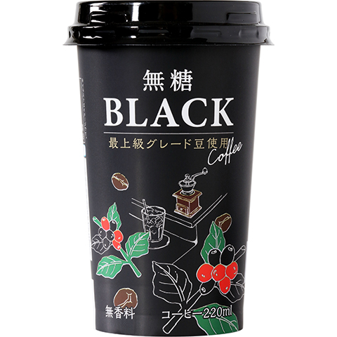 無糖ブラック　アイスコーヒー